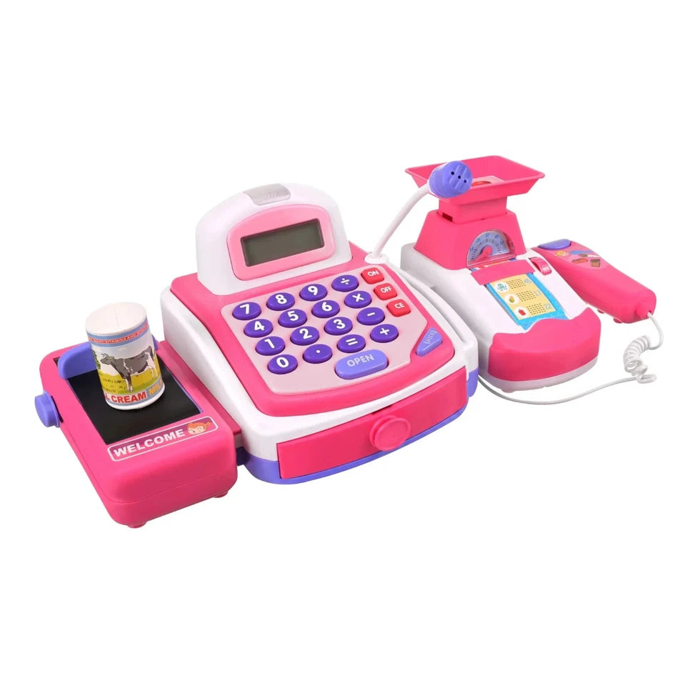 Registratore di Cassa Giocattolo Bambini Supermercato Elettronico luci e suoni