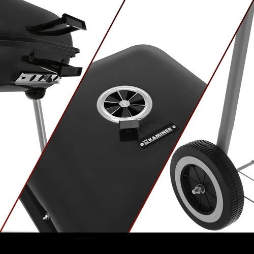 barbecue bbq a carbone carbonella per giardino terrazzo campeggio con ruote