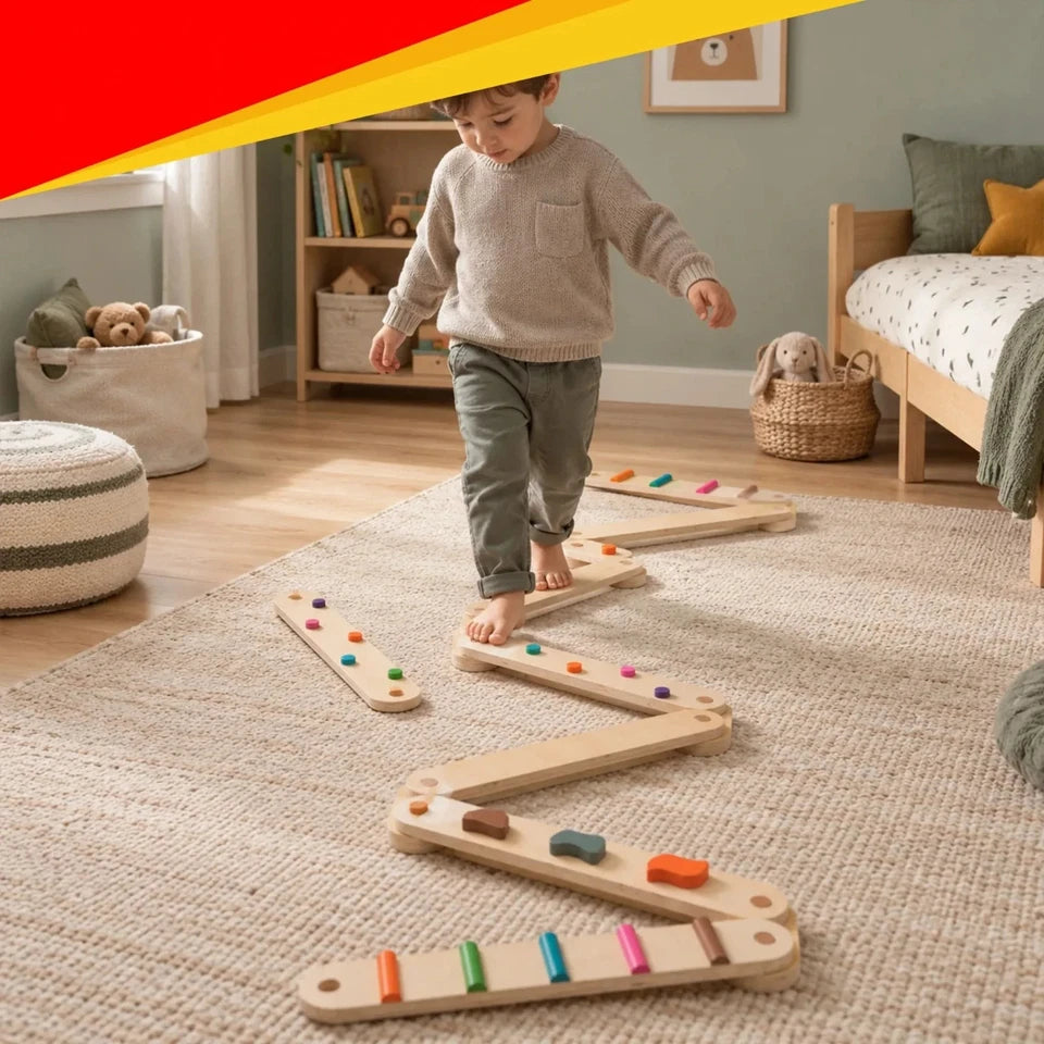trave equilibrio montessori per bambini percorso sviluppo motorio e sensoriale