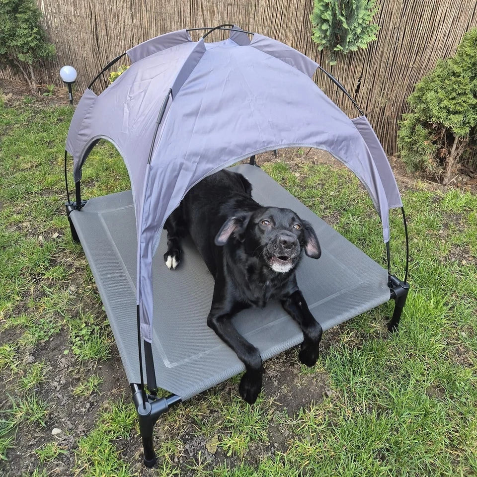 Cuccia rialzata XXL per cani lettino cani con materassino e tetto impermeabile
