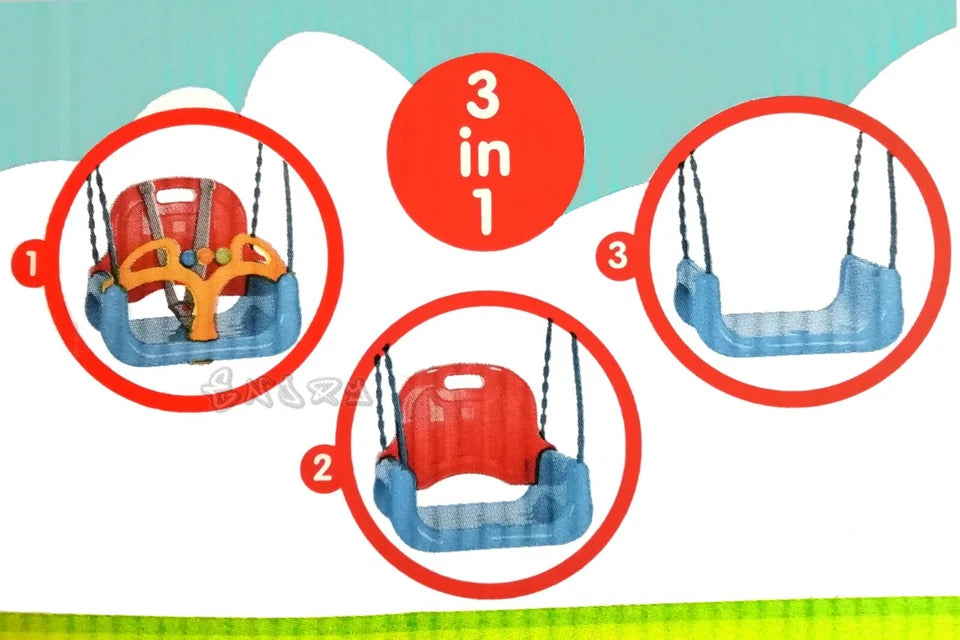 Altalena per Bambini giardino 1 posto Sedile e canestro da basket incluso