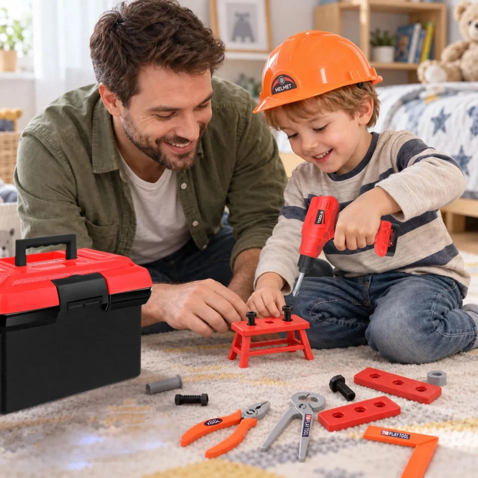 cassetta degli attrezzi giocattolo per bambini giochi attrezzi lavoro e fai da te