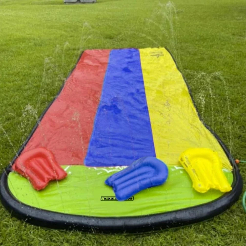 Scivolo gonfiabile gioco ad acqua rampa lancio esterno giardino bambini