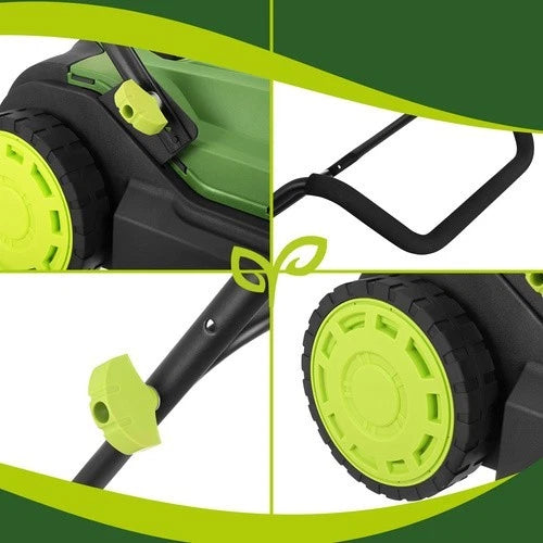 Raccoglitore di foglie e erba raccoglifoglie 24 litri a spazzole maneggevole