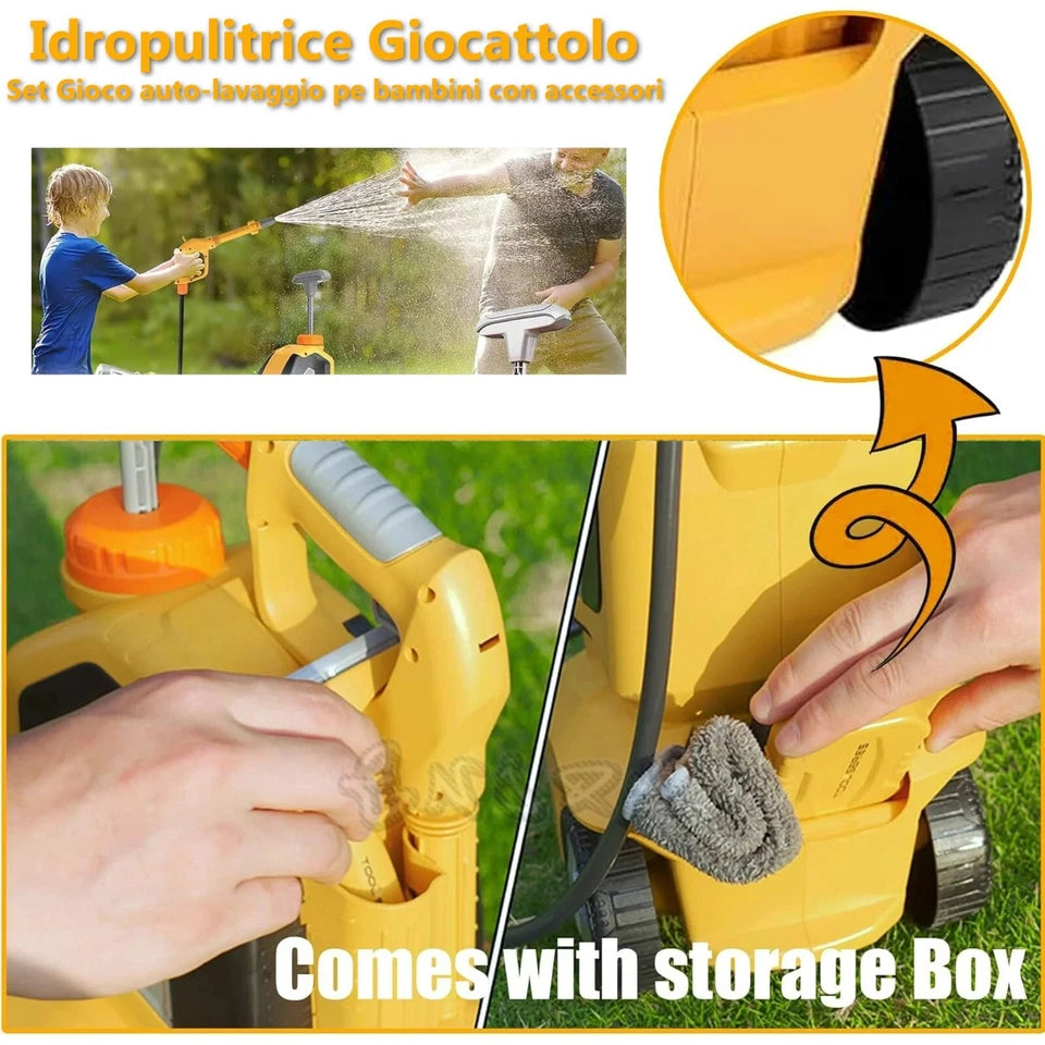 Idropulitrice giocattolo giardino autolavaggio con spuzzo d'acqua attrezzi gioco