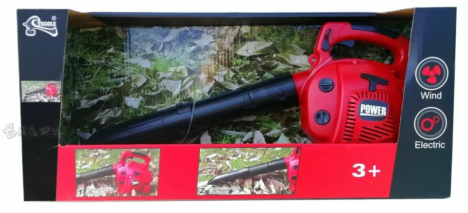 Motosega Soffiatore Foglie Giocattolo con Luci Suoni Funzioni Reali Gioco
