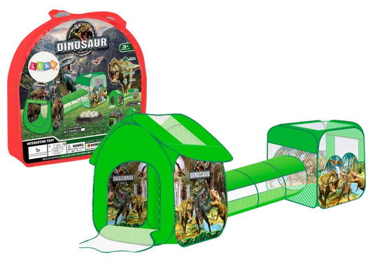 tenda da gioco dinosauri percorso tunnel jurassic x bambini casetta igloo 3 in 1