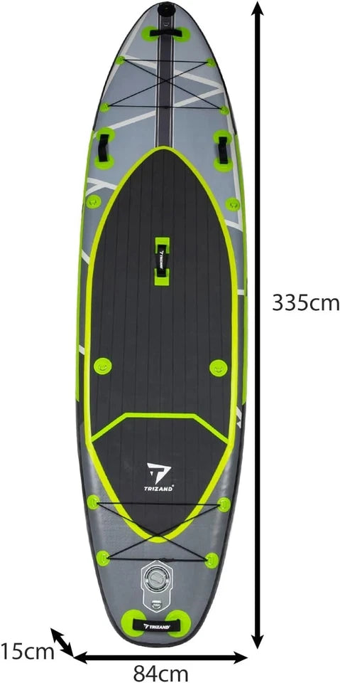 Tavola Da Stand Up Paddle SUP Gonfiabile  Pompa Pagaia Sedile Zaino Sacca 335 cm