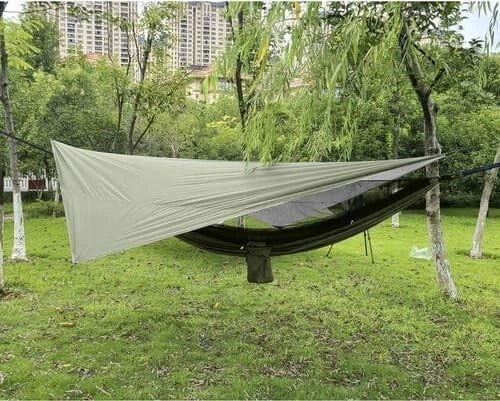 Amaca 2 persone con zanzariera e telo protezione set completo portata 250 kg