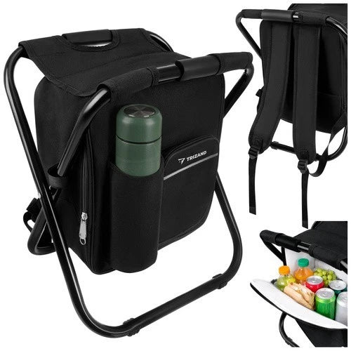 Sedia da pesca sgabello campeggio con borsa termica alimenti bevande sedia zaino