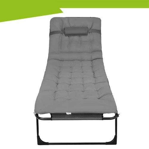 sdraio reclinabile lettino pieghevole prendisole con cuscino imbottito per casa,giardino,campeggio,mare o piscina
