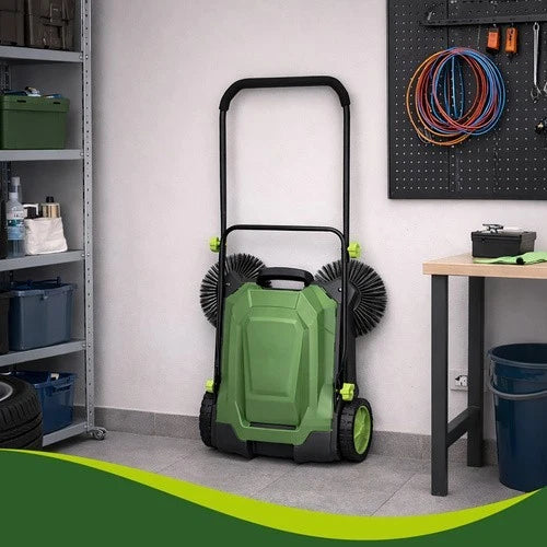 Raccoglitore di foglie e erba raccoglifoglie 24 litri a spazzole maneggevole