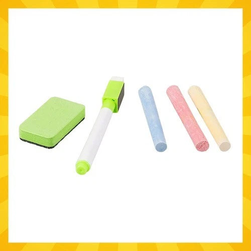 lavagna per bambini magnetica IN LEGNO bifacciale gessetti pennarelli accessori