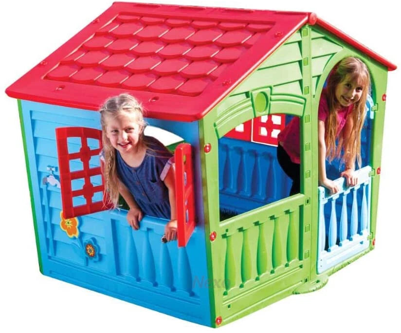 Casetta per Bambini da Giardino Grande Casetta XXL Gioco Bimbi Esterno Interno