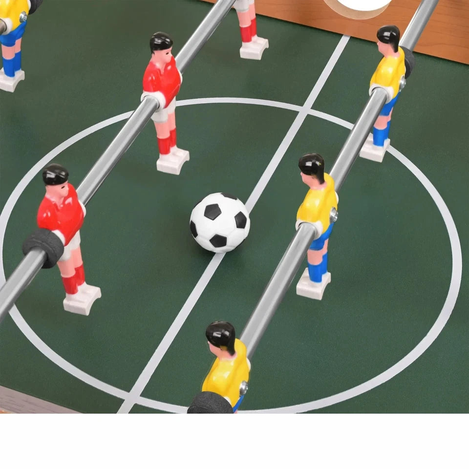 Calcio Balilla da Tavolo con Gambe in Legno per Bambini e Adulti Biliardino