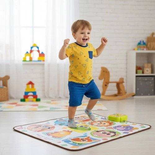 TAPPETO interattivo per bambini con giochi musica e versi di animali cm. 82x65