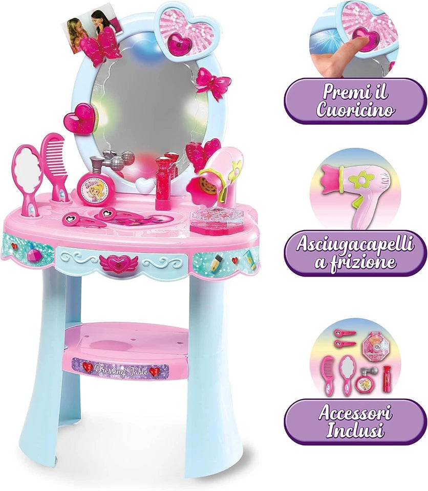Specchiera Gioco Trucchi Bambine Specchio Trousse Set Bellezza luci suoni