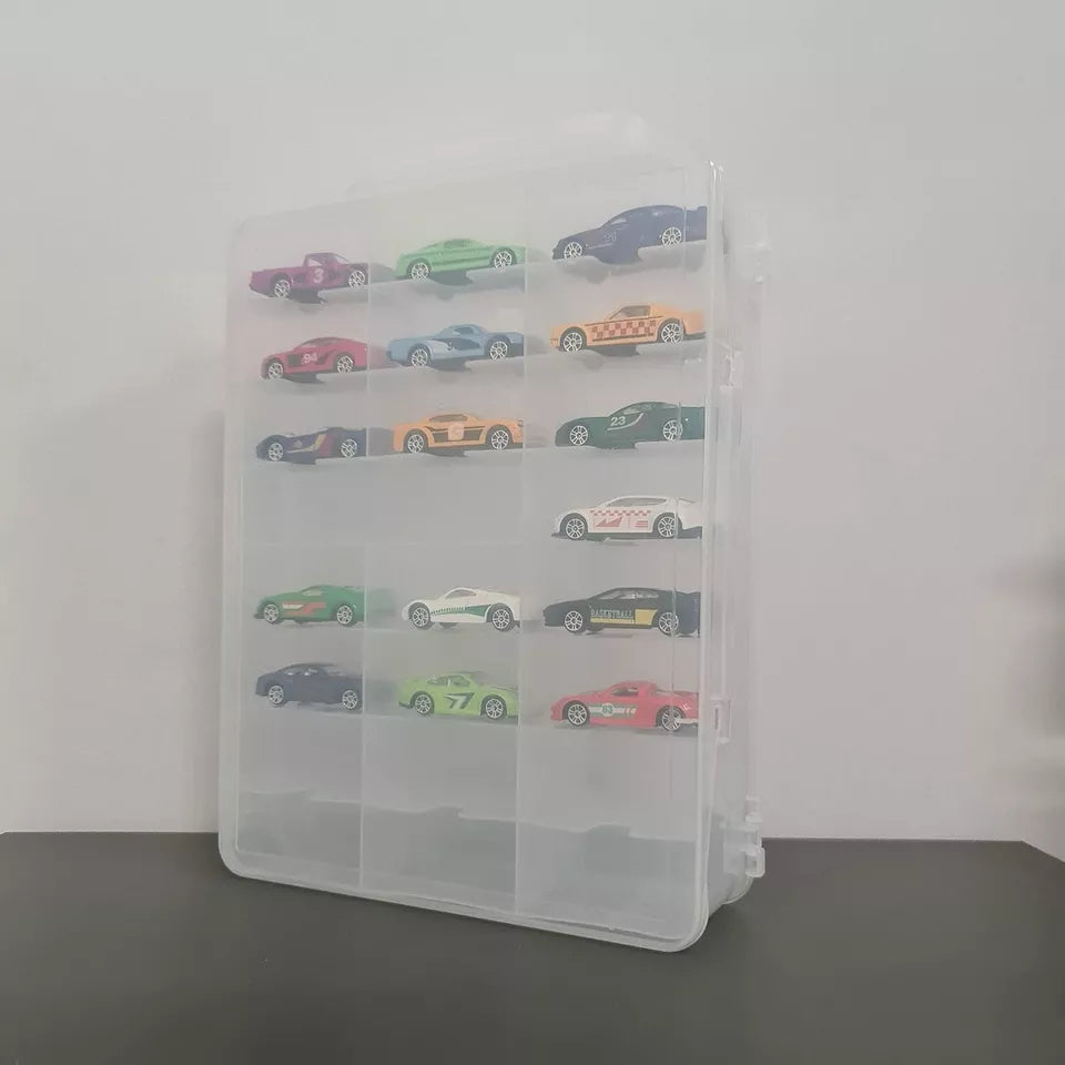 ESPOSITORE MODELLISMO valigetta  per modellini auto , sorpresine ecc