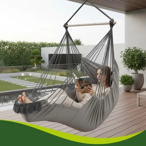 Amaca da giardino sedia brasiliana altalena interno ed esterno carico max 150kg