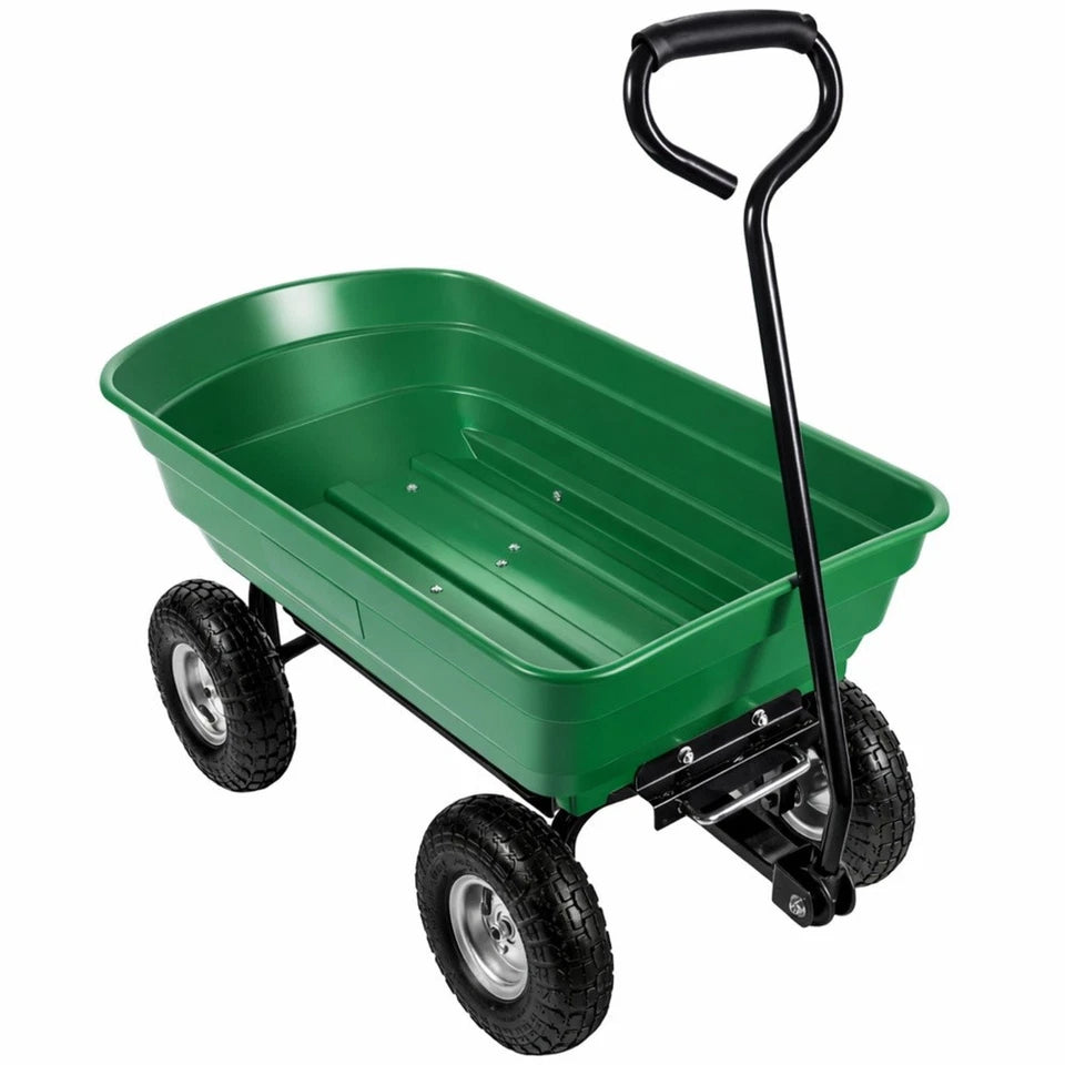 carrello da giardino ribaltabile carrello sterzante portatutto attrezzi giardino