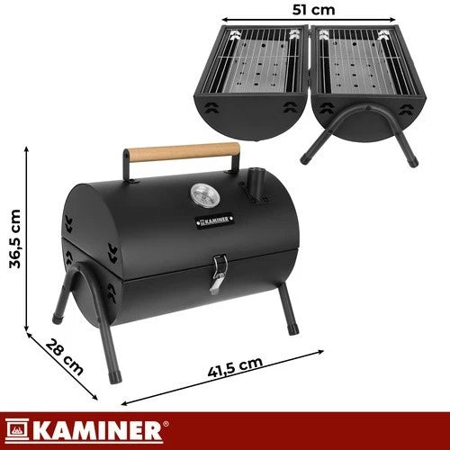 bbq barbecue xxl carbone e carbonella grill giardino 2 griglie fuoco regolabile termometro