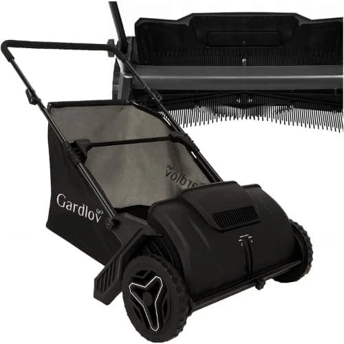 Raccoglitore di foglie e erba raccoglifoglie 100 litri a spazzole maneggevole