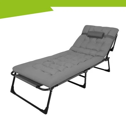 sdraio reclinabile lettino pieghevole prendisole con cuscino imbottito per casa,giardino,campeggio,mare o piscina