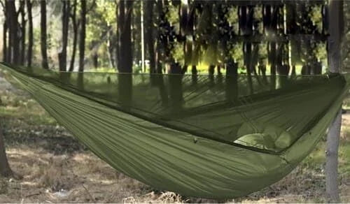 Amaca 2 persone con zanzariera e telo protezione set completo portata 250 kg