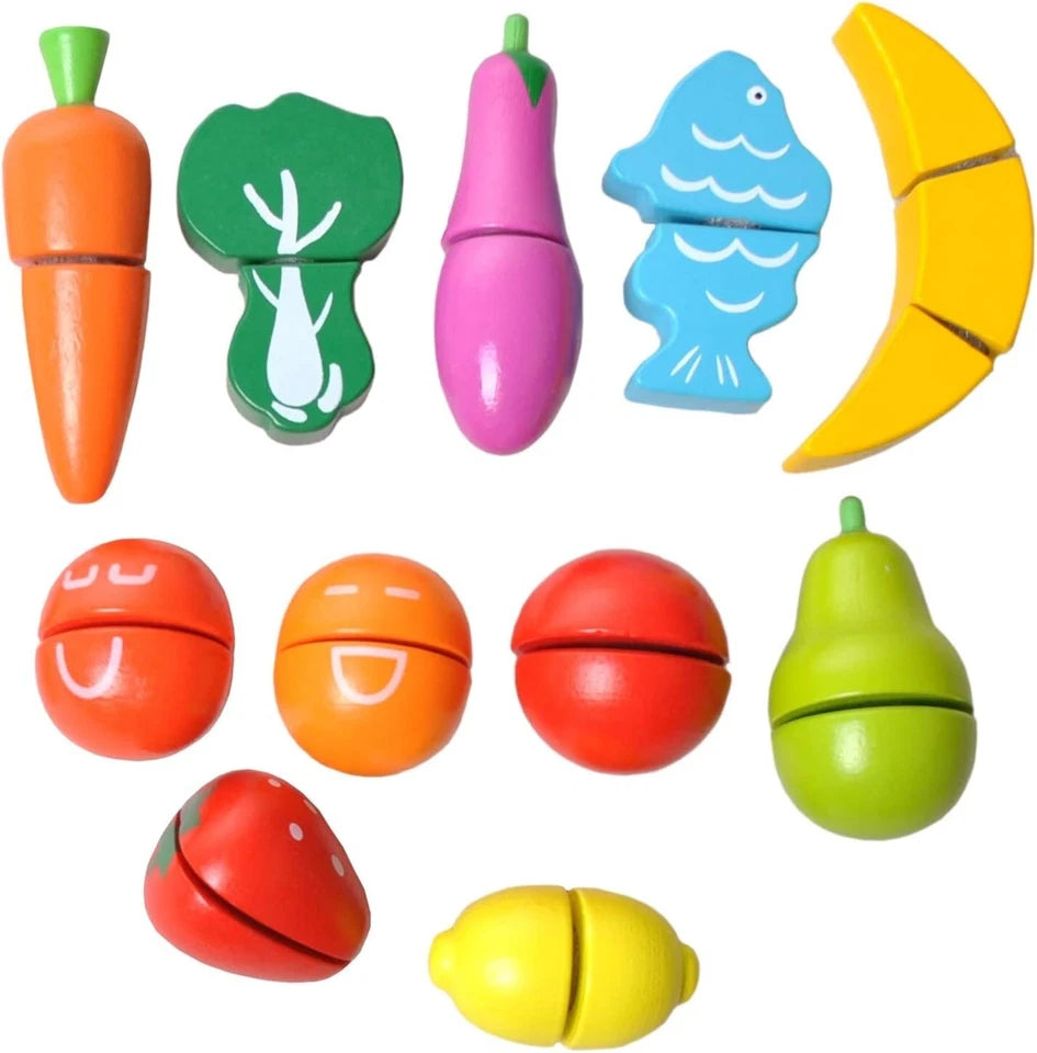 Frutta e verdura gioco in legno per bambini giocattolo cibo cucina chef in legno