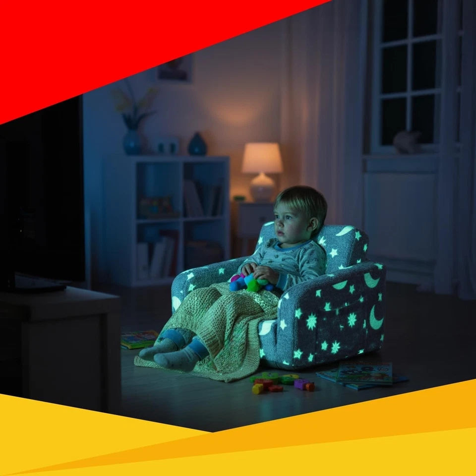 sedia per bambini poltrona lettino bambino con stelle che si illuminano al buio