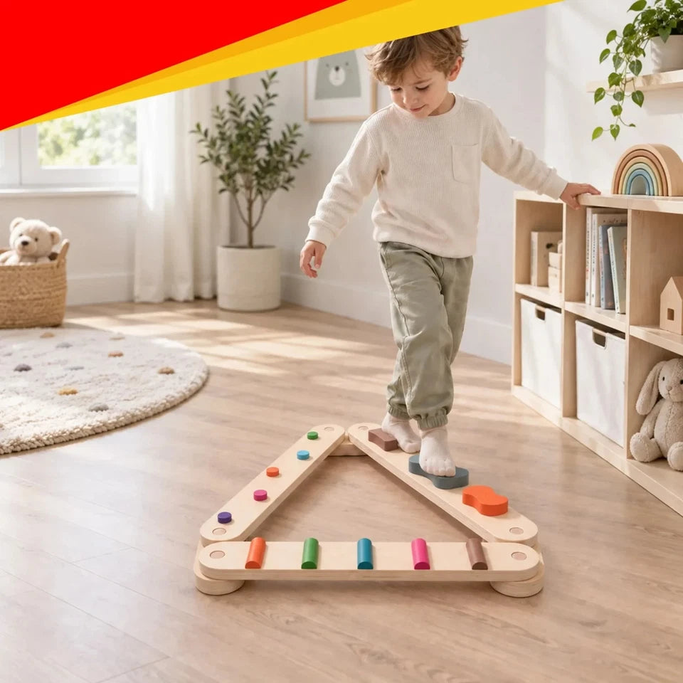trave equilibrio montessori per bambini percorso sviluppo motorio e sensoriale