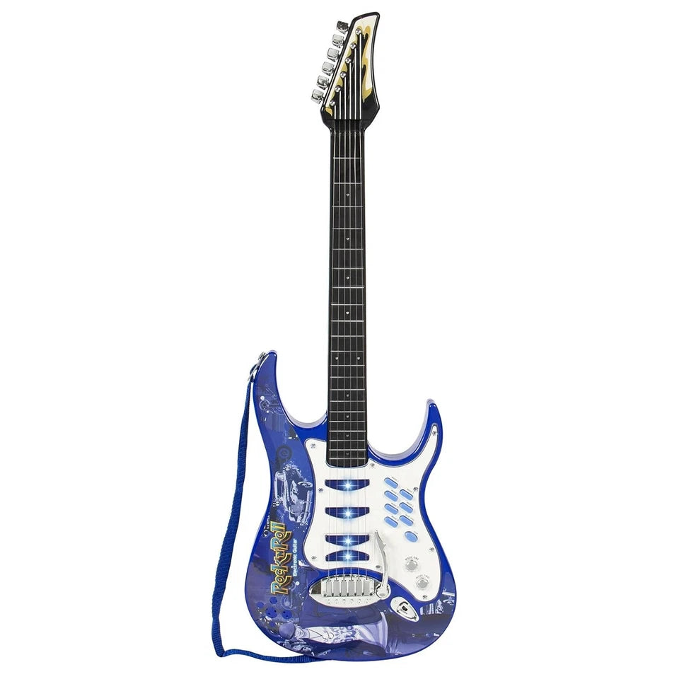chitarra elettrica per bambini con asta e microfono set karaoke con luci