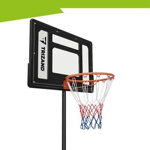 canestro da basket con piantana h. regolabile da 150 a 259 cm con ruote e palla