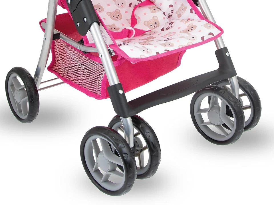 Passeggino giocattolo per bambole ruote girevoli gioco bambole art 198