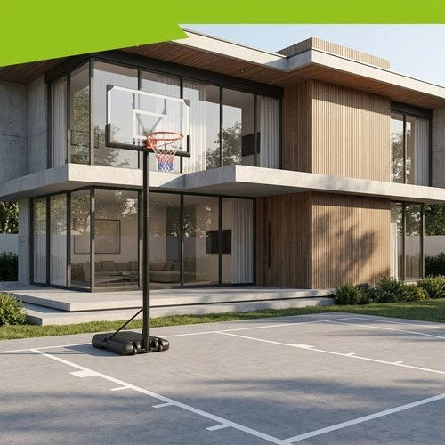 canestro da basket con piantana altezza regolabile max 305 cm anello regolamentare 45 cm