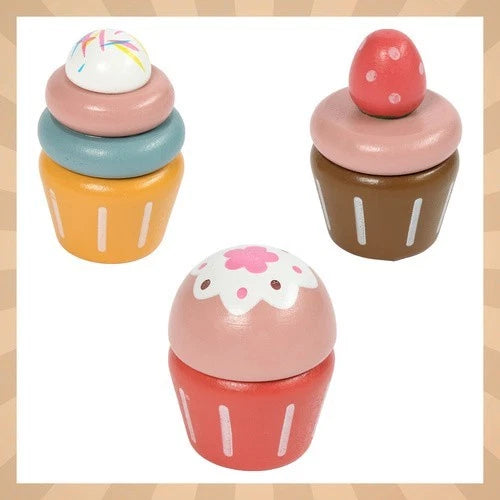 Gioco Pasticcere Giocattolo in legno dolci e set per il tè bambini + accessori