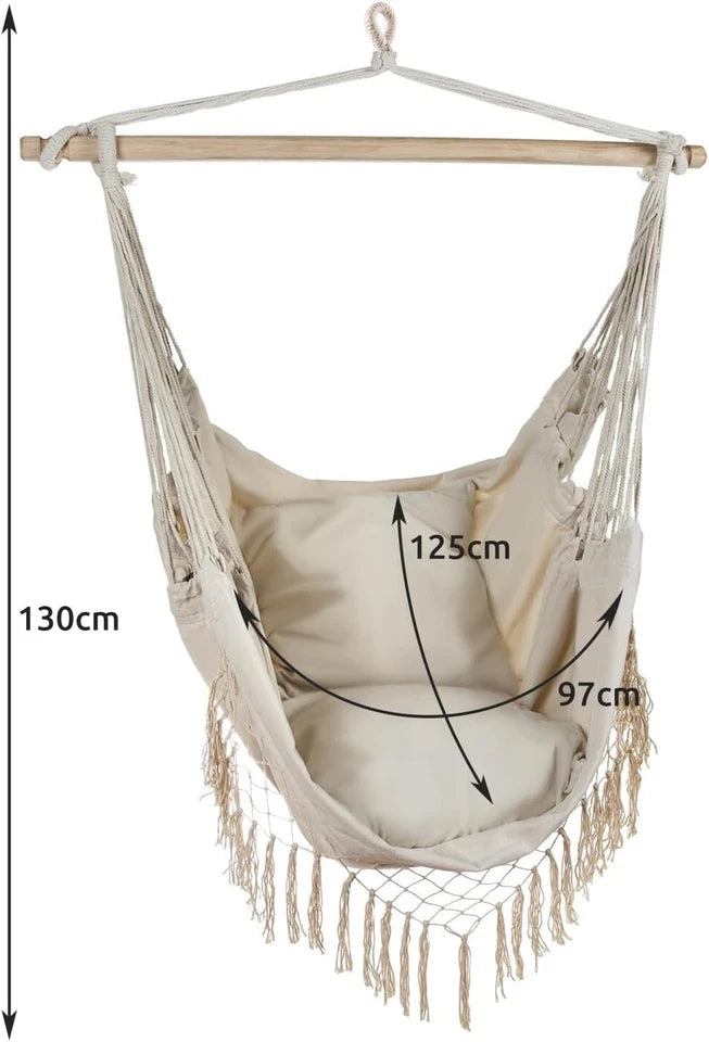 Amaca brasiliana da giardino sedia sospesa  altalena carico max 120kg