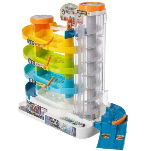 Grande Garage 4 piani set gioco garage pista macchine per bambini con 6 veicoli