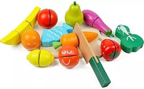 Frutta e verdura gioco in legno per bambini giocattolo cibo cucina chef in legno