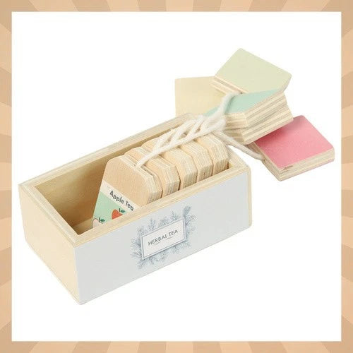 Giocattolo in legno per bambini set colazione gioco dolci tè biscotti tazzine