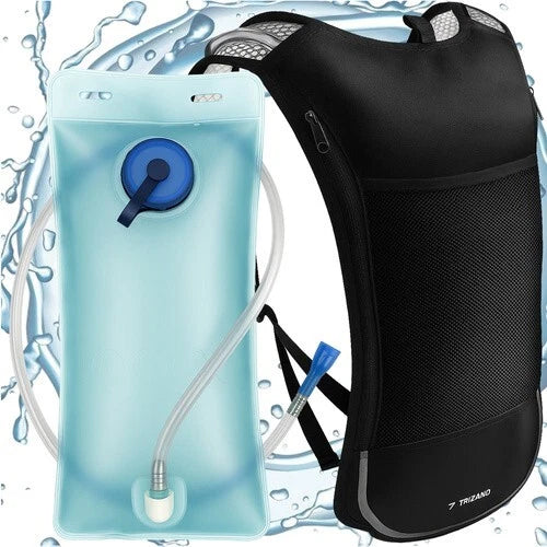 Zaino per idratazione con borraccia sacca d'acqua da 2 l per bici corsa trekking