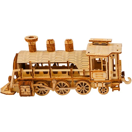 Puzzle 3D in legno modellino treno locomotiva a vapore con tender puzzle legno