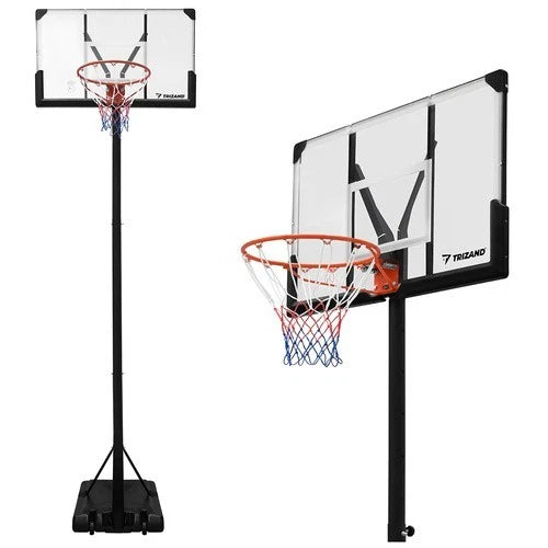 canestro da basket con piantana altezza regolabile max 305 cm anello regolamentare 45 cm
