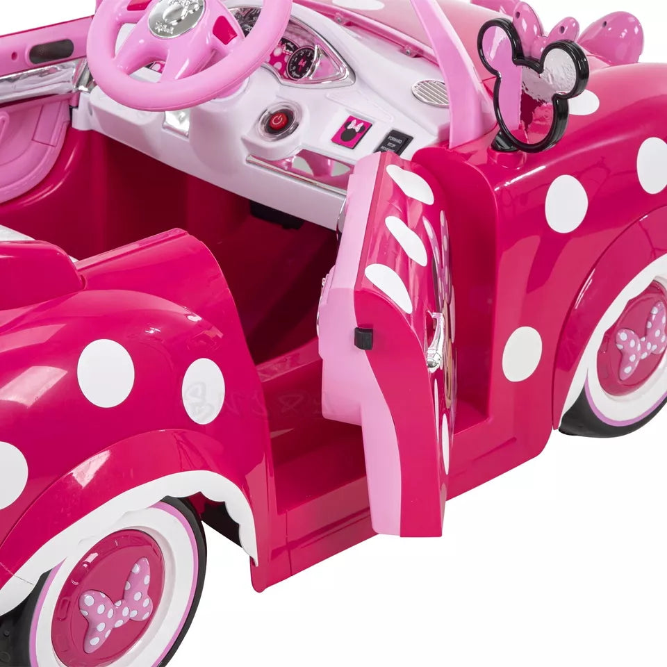 Auto elettrica per bambini Minnie Mouse 6 V litio macchina elettrica luci  suoni
