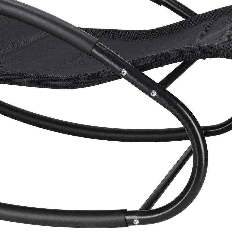 Sdraio da giardino sedia a dondolo portata 120 kg supporto in metallo impermeabile
