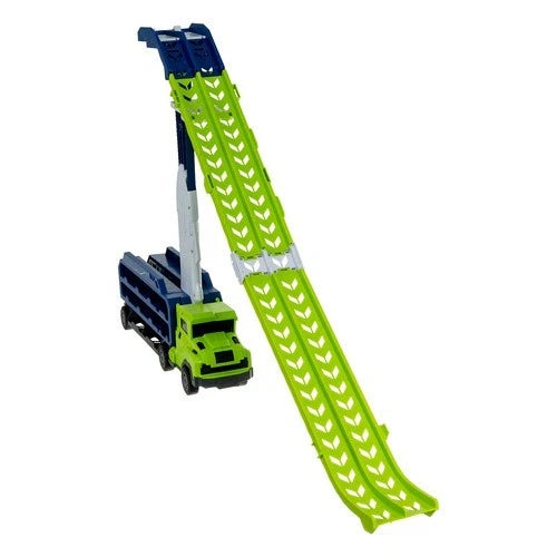 Camion giocattolo bambini con 6 auto in metallo a retrocarica pista garage gioco