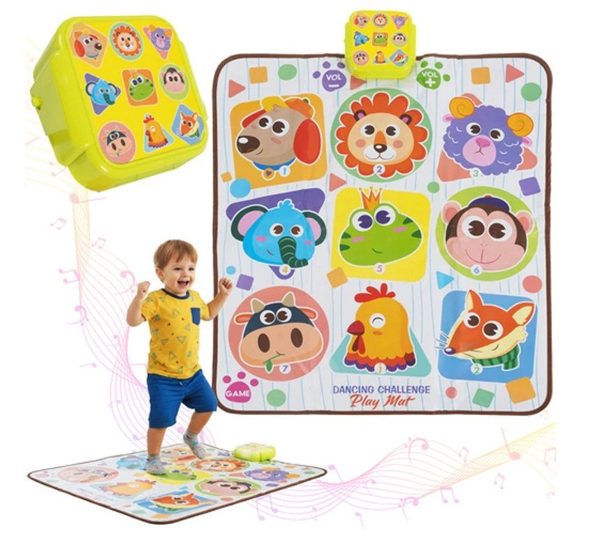 TAPPETO interattivo per bambini con giochi musica e versi di animali cm. 82x65