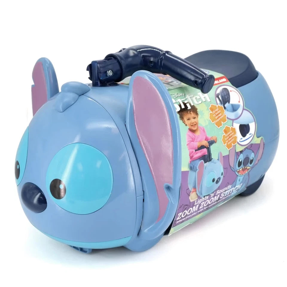Auto a spinta ride on disney STITCH cavalcabile con luci suoni Zoom zoom cavalcabile