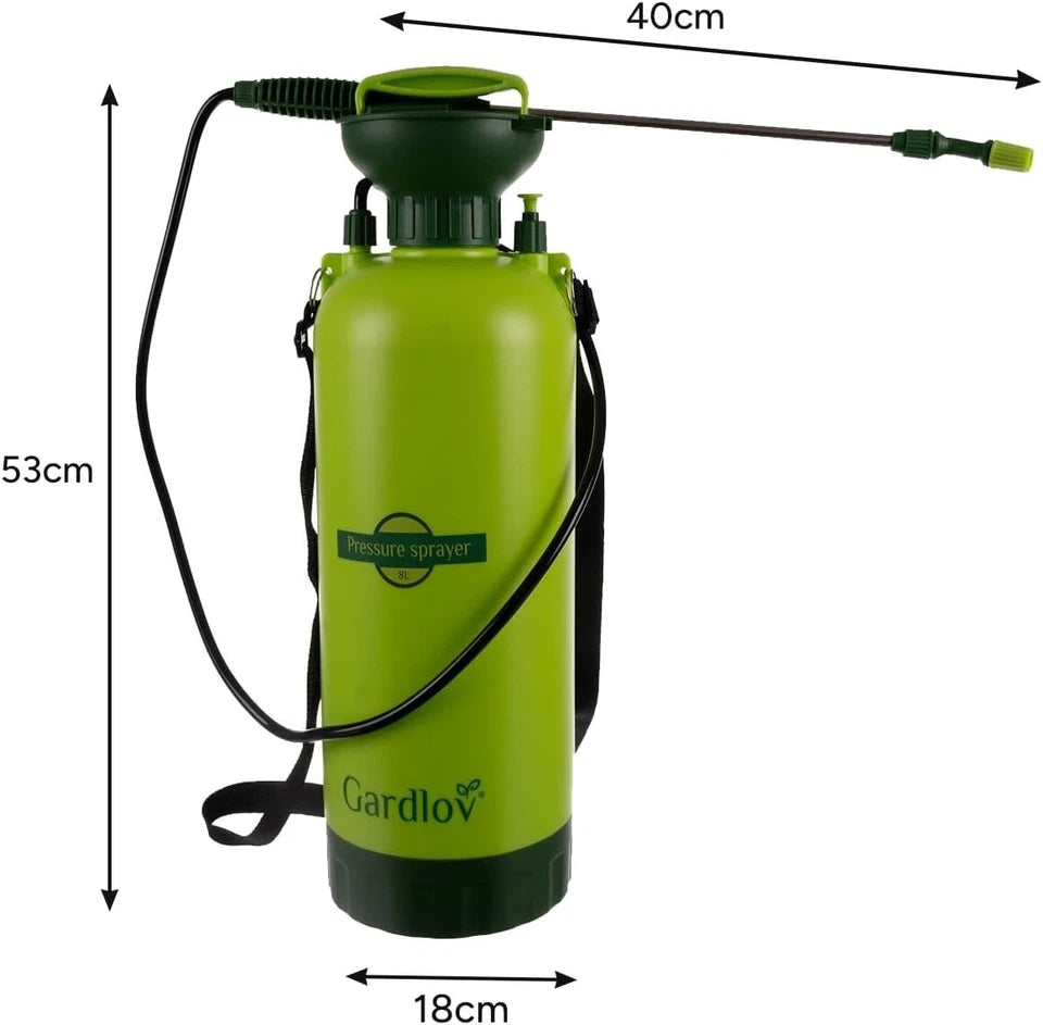 8L Spruzzatore Manuale a Pompa asta lunga Nebulizzatore a Pressione Irrigazione