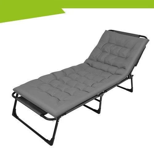 sdraio reclinabile lettino pieghevole prendisole con cuscino imbottito per casa,giardino,campeggio,mare o piscina